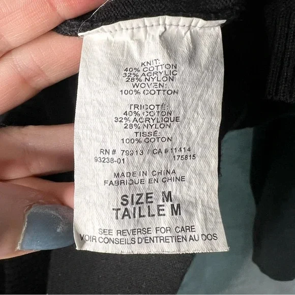 Motherhood Maternity Grey, Black and White Faux Layered Sweater - size Medium - Picture 9 of 9